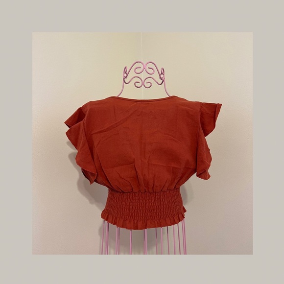 SHEIN V-Neck Ruffled Top - Picture 2 of 7